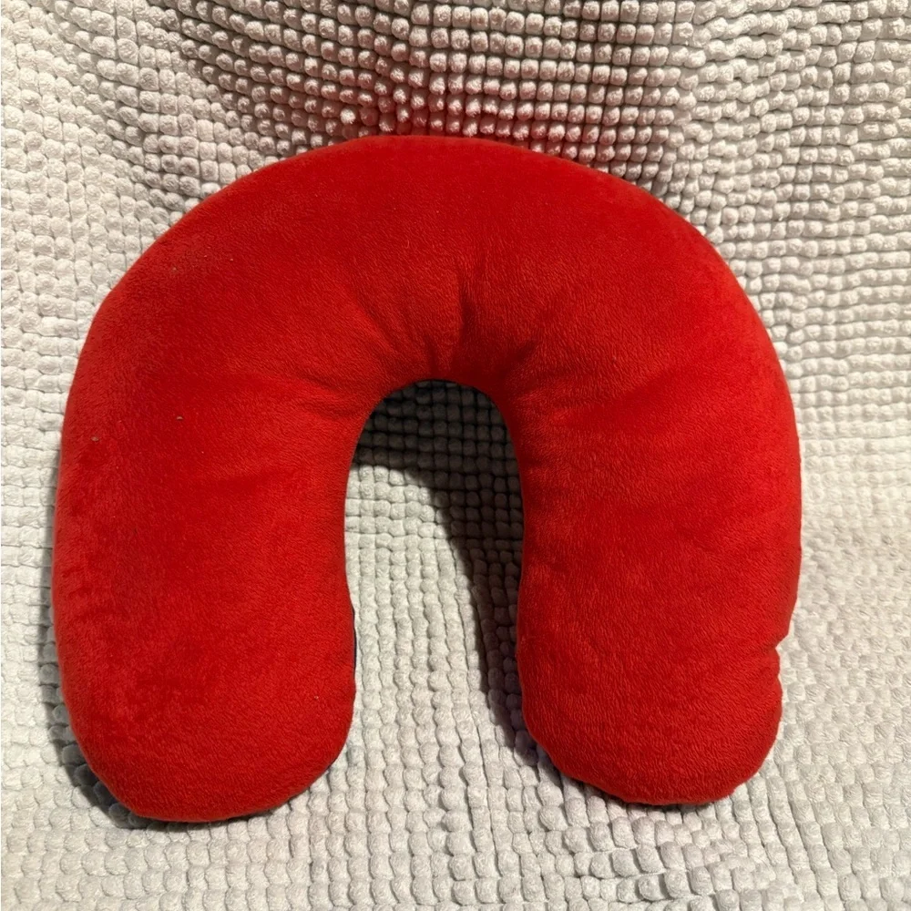 Spider-Themed Blue and Red Plush Kids Neck Pillow